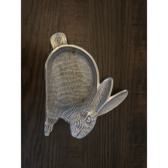 Vintage Silver-Pewter Metal Easter Bunny Candy Dish – Decorative Plate - Picture 6 of 7